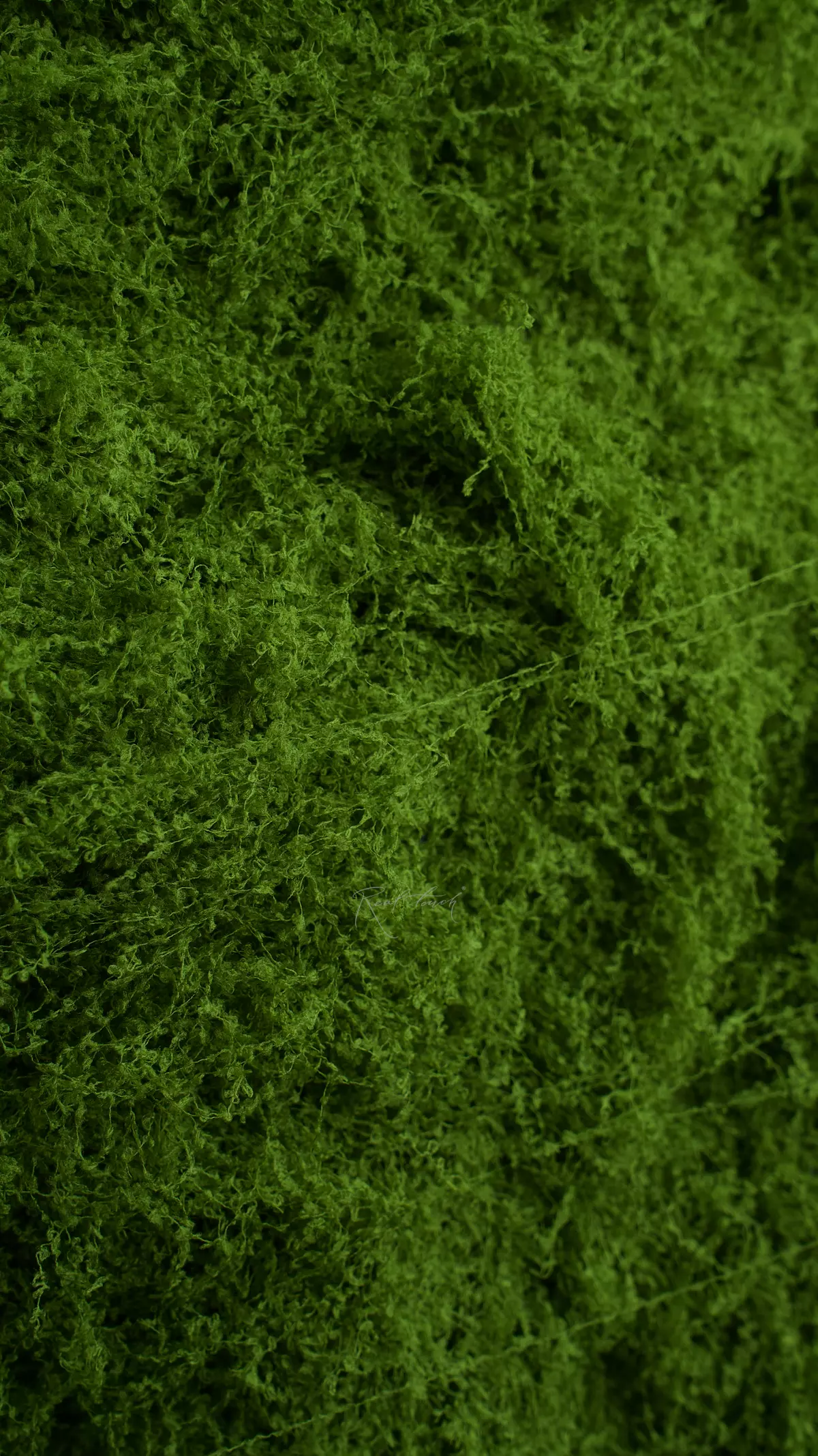 Moss rug on fabric basis 1*1m - green Moss rug on fabric basis 1*1m - green
